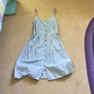Denim button dress